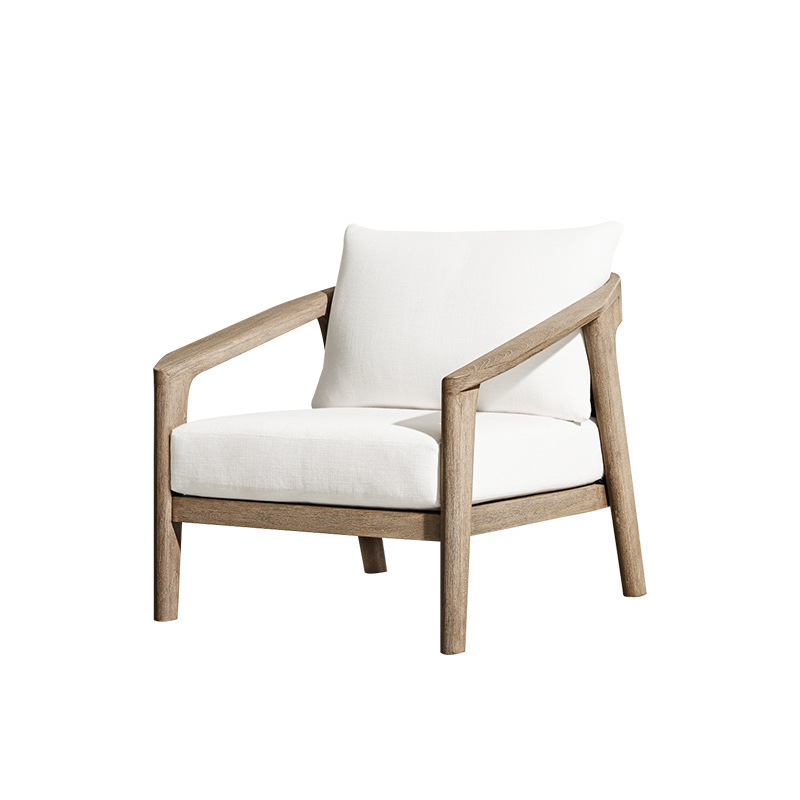 Sofá nórdico al aire libre mesa de té combinación terraza villa patio balcón al aire libre impermeable muebles de ocio protección solar teca