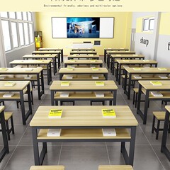 机と椅子の養成クラスの学習机学校の補習クラスの補習クラスの丸い本と椅子の小中学生と子供の家庭用