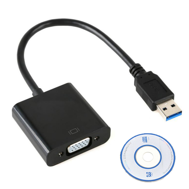 Venta al por mayor USB a HDTV sincronización de audio y video computadora a TV HD unidad gratuita USB3.0 TO HD VGA