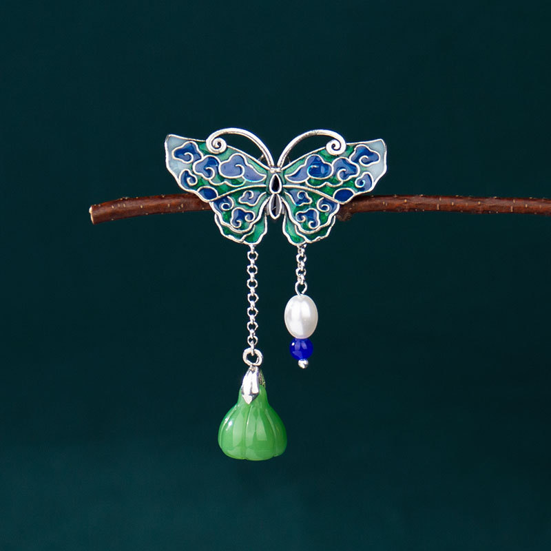 100 만 레트로 민족 스타일 클래식 청삼 플랩 펜던트 골동품 하이 레벨 팰리스 한후 펜던트 쥬얼리 여성