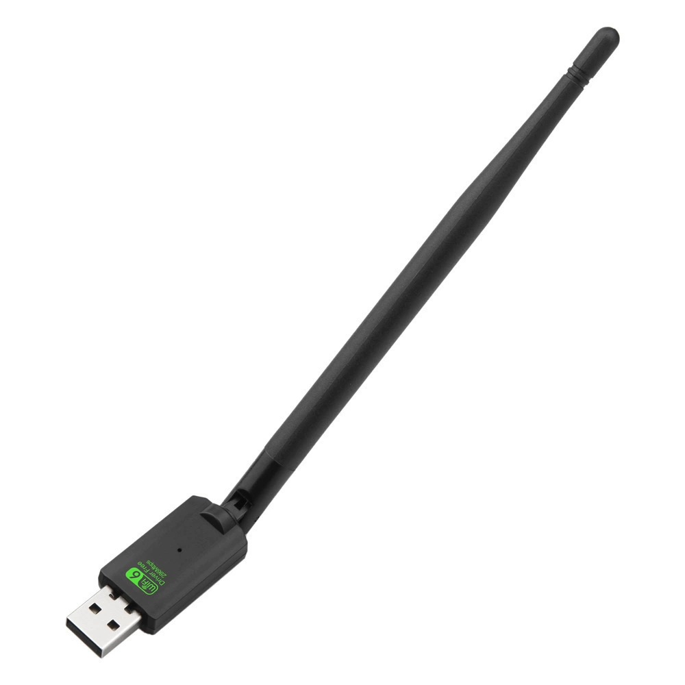 Беспроводная сетевая карта USB без драйверов Wifi6 300 Мбит/с для настольного ПК и ноутбука, большая антенна, усиление