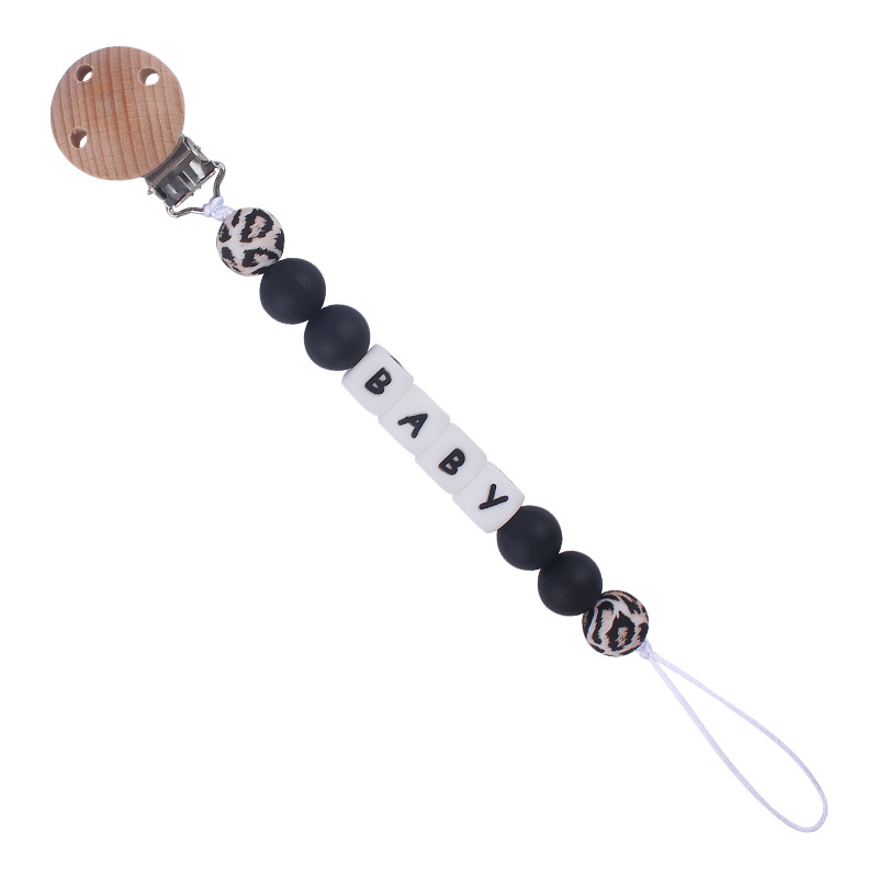 Nuevo bebé suministros dibujos animados transferencia de agua flor cuentas calmante bebé silicona mordedura pegamento molar pezón cadena