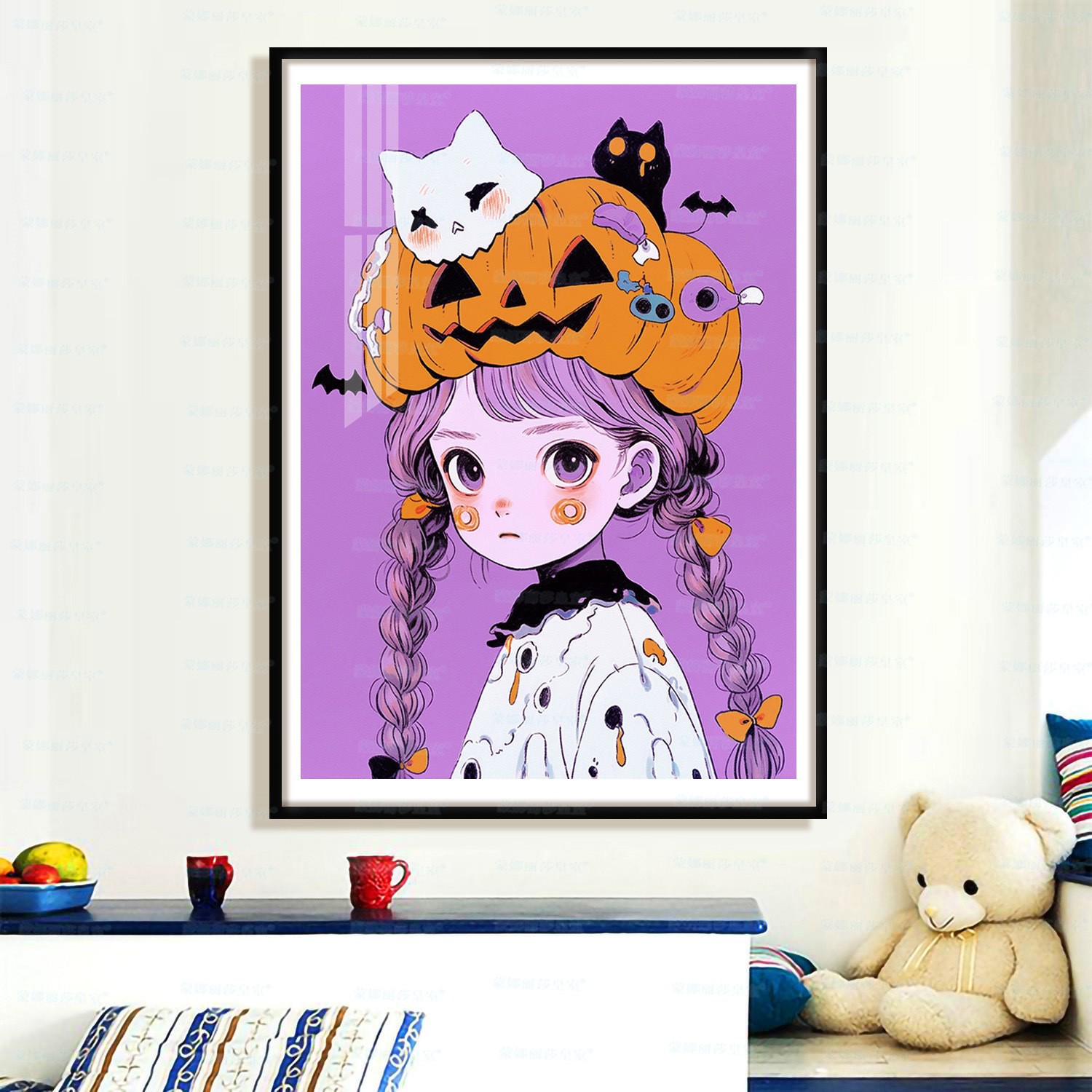 Mona Lisa serie de chicas cruzadas reales minimalistas niños cruzadas simples decoración de la sala de estar dormitorio image 7