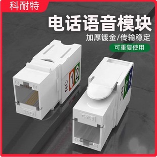 Category 3 Telephone Voice Module 90 Degree Wiring Rj11 Telephone Module Cat.3