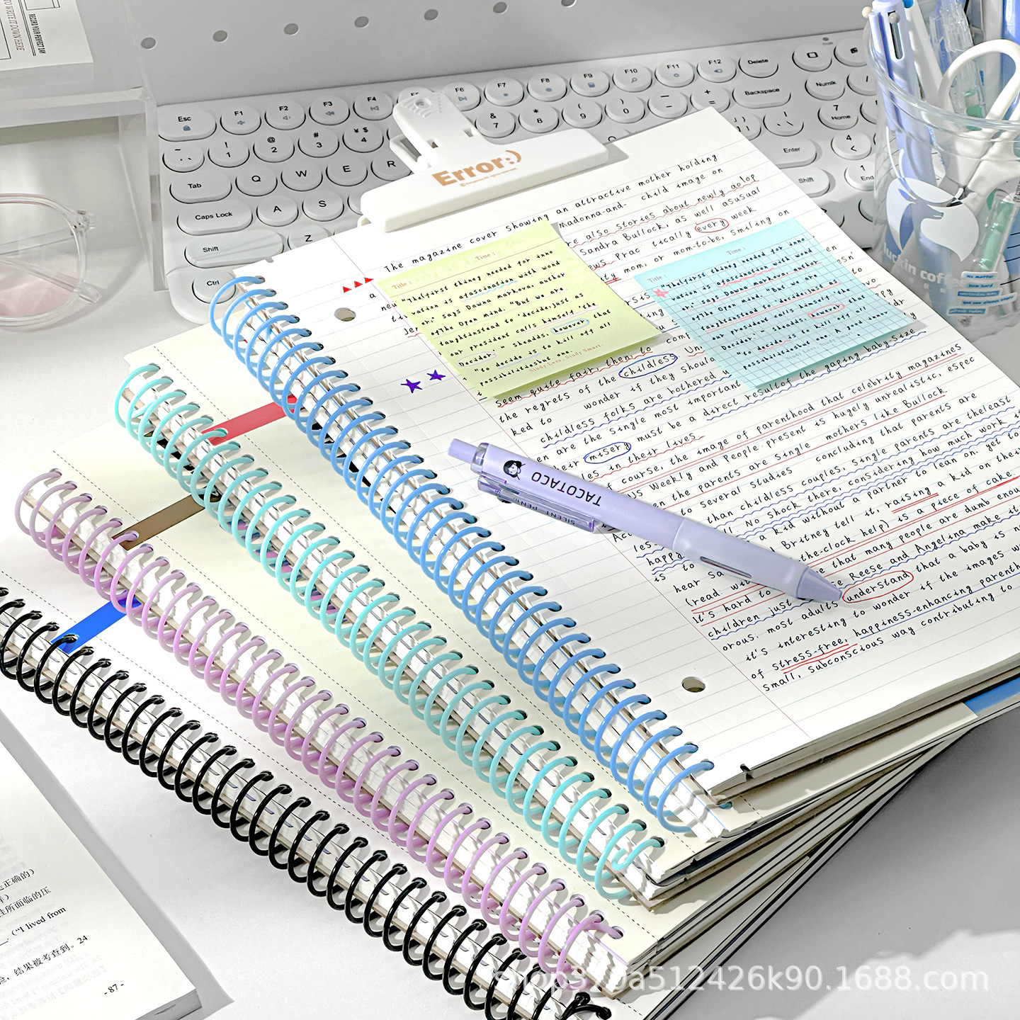 Bengo A4 engrosado cuaderno de bobina de escuela secundaria cuaderno de notas cuaderno de ejercicios de línea horizontal cuaderno de estudiantes universitarios image 4