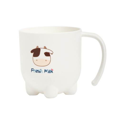 Creative Cow Children's Oral Care Cup Cartoon Cute Water Cup PP Material Thickened Anti-Drop Food Contact Use