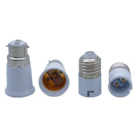 B22转E27转换灯头卡口转螺口B22变E27适合器B22-E27加长灯头配件