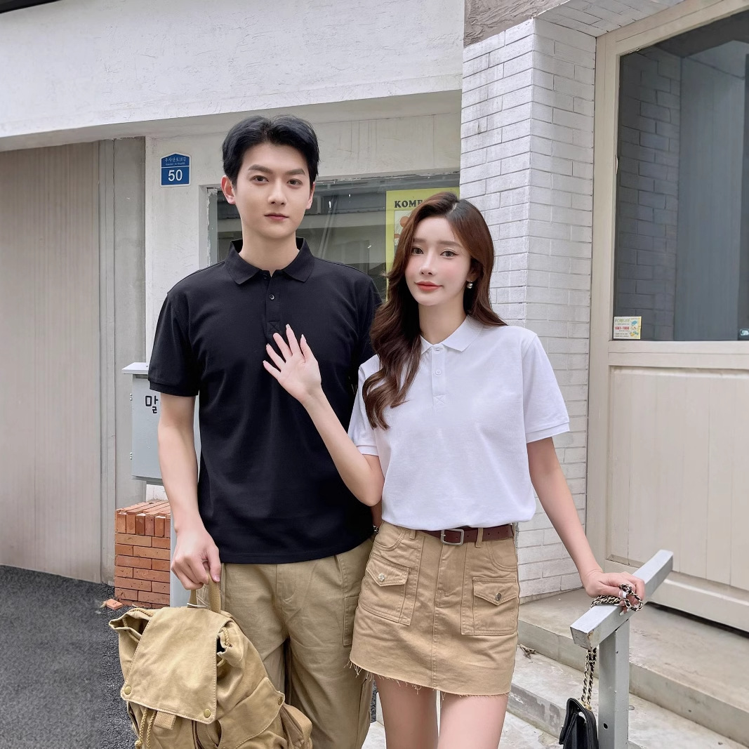 Camiseta Polo de Verano 2026 para Hombre, Camiseta de Manga Corta Holgada, Cuello Transpirable, Antiarrugas, Color Puro, Top Fino de Media Manga