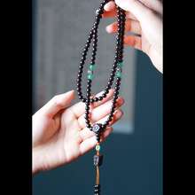 赞比亚紫檀DIY青玉款手链规格0.6×108颗男女首饰念珠