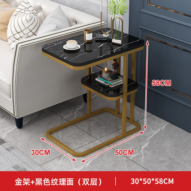 Pequeña mesa de café sala de estar Luz de lujo moderno simple sofá mesa lateral móvil mesa de esquina de hotel mesita de noche gabinete lateral mesa de apartamento pequeño