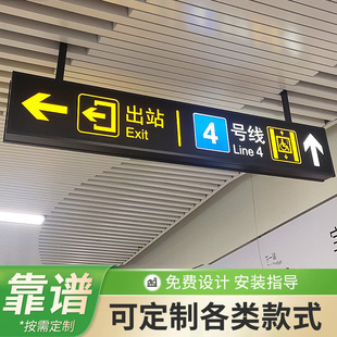 Shopping mall tag sign cashier counter subway station garage supermarket hospital hanging double-sided light box Billboard