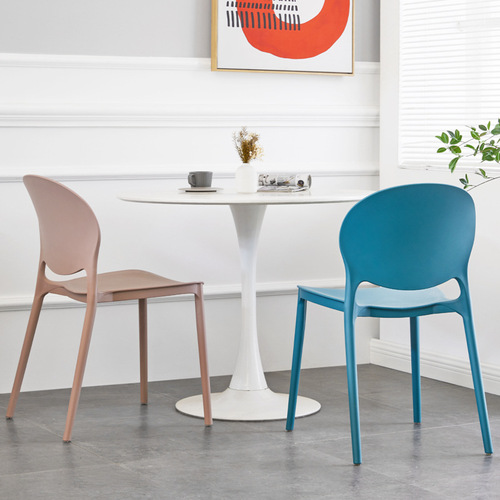北欧现代塑料餐椅简约家用靠背凳子书桌椅网红奶茶店北欧化妆椅子