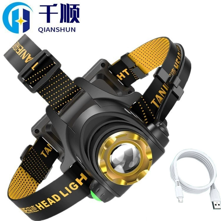 Трансграничная светодиодная фара сильный свет супер яркий головной фонарик Открытый домашний дальний зарядка ночная рыбалка Небольшой шахтерский фонарь