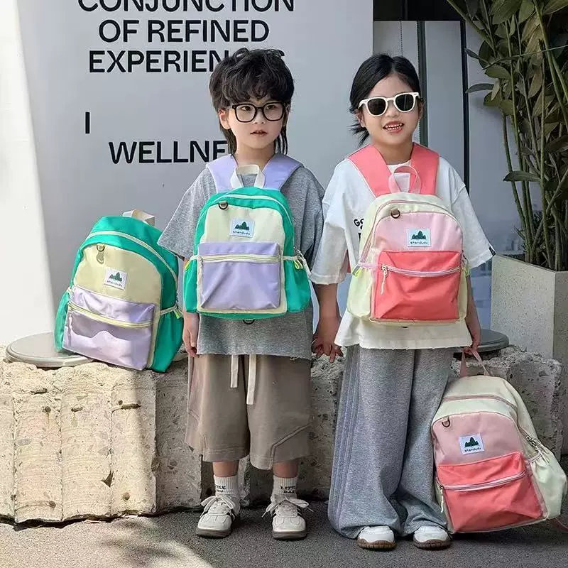 Детская сумка, школьная сумка для детского сада, контрастный цвет, легкий рюкзак, модный рюкзак для мальчиков и девочек, путешествия, отдых на открытом воздухе, рюкзак для мальчиков
