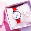 Cute dial, belt, quartz watches, women's watch, Korean style, suitable for import