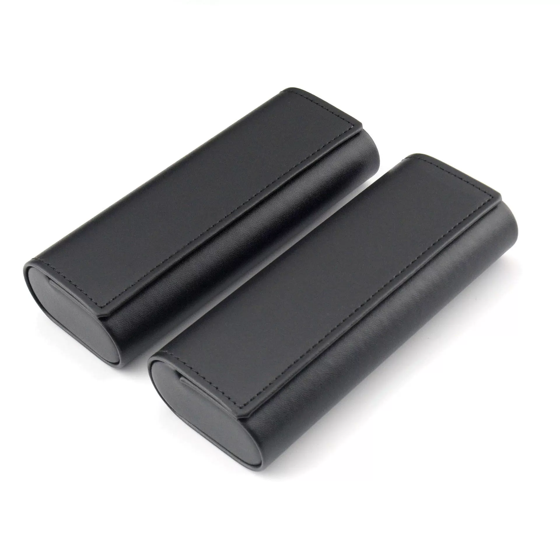 黑色眼镜盒批发现货时尚皮革商务磁吸大框眼镜盒眼镜布收纳