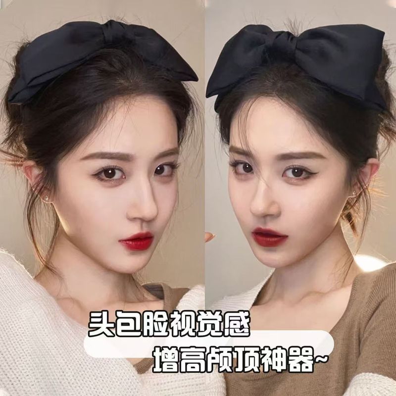 韩国可爱双层大蝴蝶结发箍女高颅顶黑色超大发夹发卡头箍头饰发饰|undefined