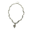Necklace, silver retro universal fashionable chain for key bag , Korean style