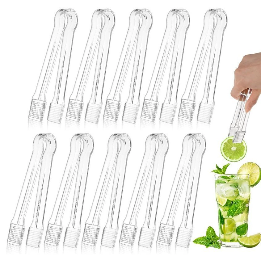 Новинка для трансграничной торговли: пластиковые одноразовые щипцы для сервировки, прозрачная кухонная утварь