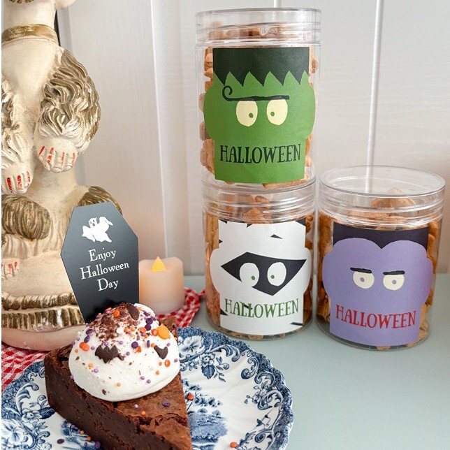6枚の価格のハロウィンの新型の異形の装飾のステッカーのdiyビスケットの樽の装飾はシールを貼って紙の包装を貼ります。|undefined