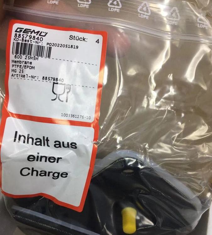 莘默邹工 德国盖米GEMU 隔膜阀 88423437? 605 8D 1373A10/N