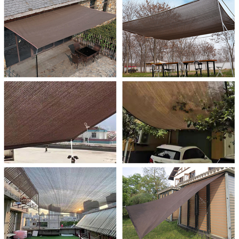 Red de Sombra Marrón – Tejido Denso, con Refuerzo Perforado, Ideal para Exteriores