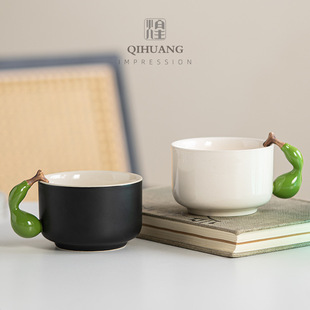 Household Ceramic Water Cup Vintage Gourd Mug Office Girls Coffee Cup Office Cup Tea Cup Single Cup