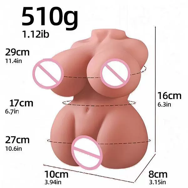 跨境爆款真人半身大胸倒模名器外贸男用大波妹两用可插真人体解压