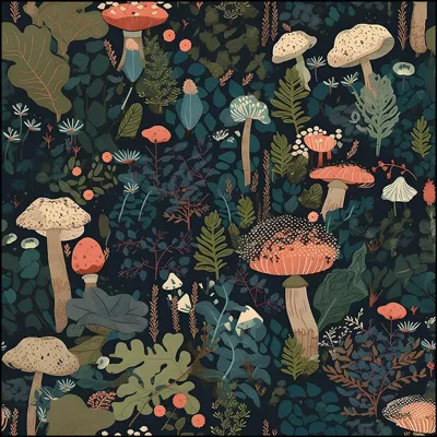 Avtomobil döşəmə paspasları – Wholesale Diamond Painting Crystal Velvet - mushroom-forest-02-5080cm