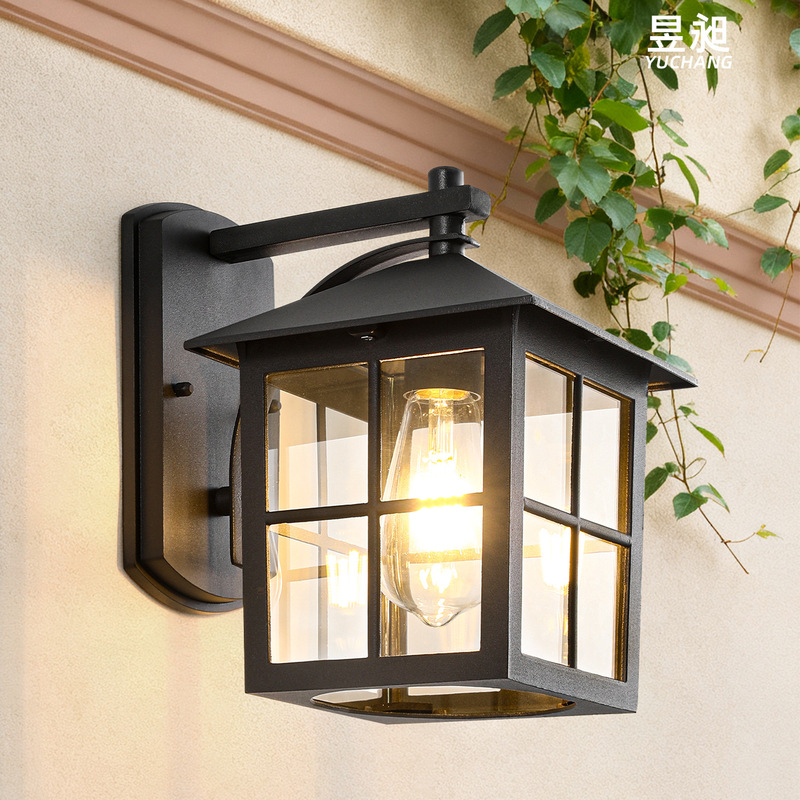 Outdoor Wall Lamp Retro American Country Waterproof Courtyard Balcony Aisle Lamp Exterior Wall Decorative Lighting