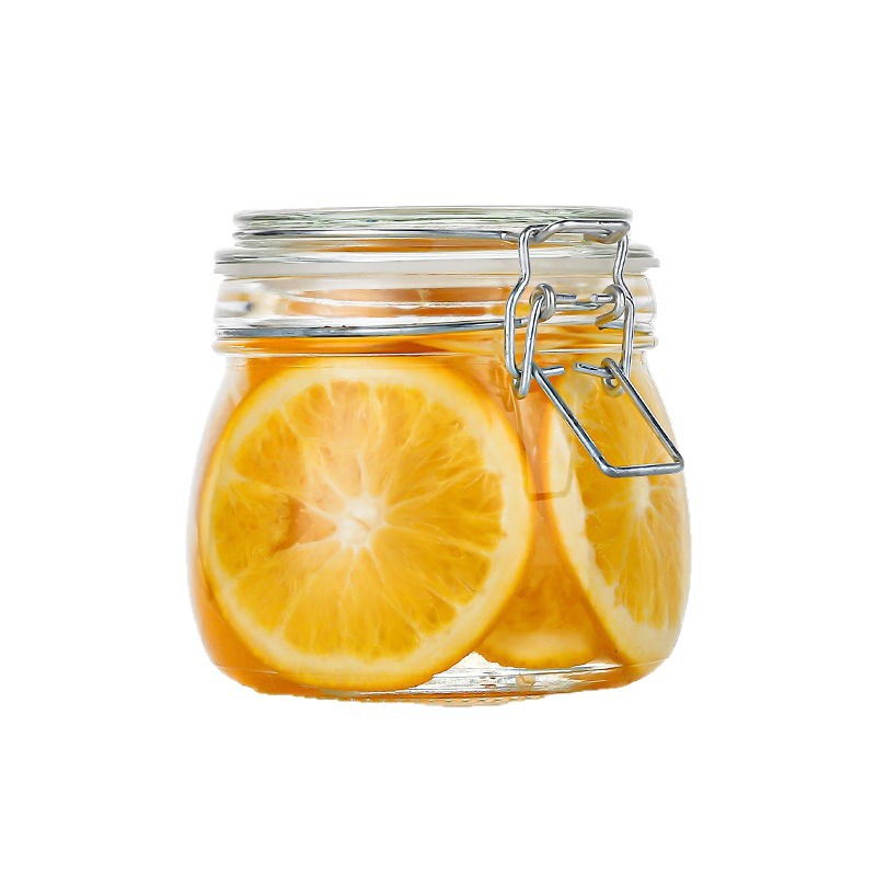 Tarro hermético botella de vidrio con tapa de almacenamiento de grado alimenticio para el hogar encurtido kimchi miel limón maracuyá botella de vino de ciruela verde
