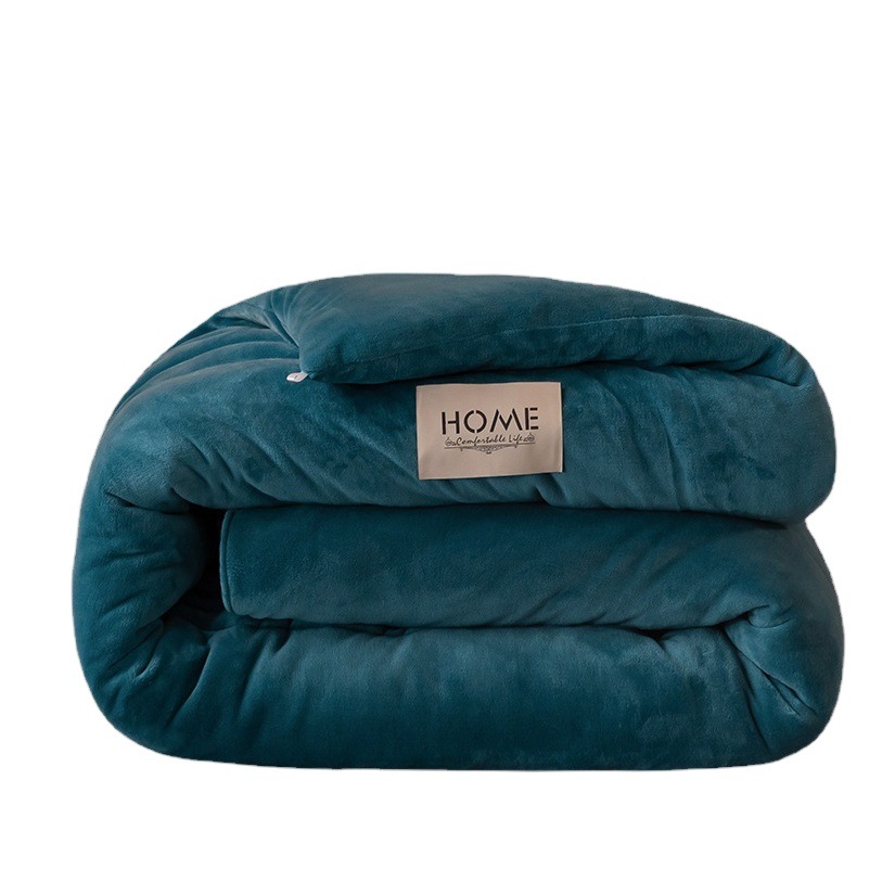 工場直販 両面ミルクベルベット冬用掛け布団 暖かい羊毛ベルベット掛け布団 春秋用掛け布団芯 ライブ配信対応 柔らかい