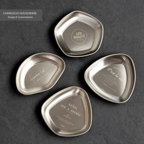 Nordic 304 stainless steel dipping dish hot pot dipping dish sauce side dish soy sauce small dish restaurant supplies