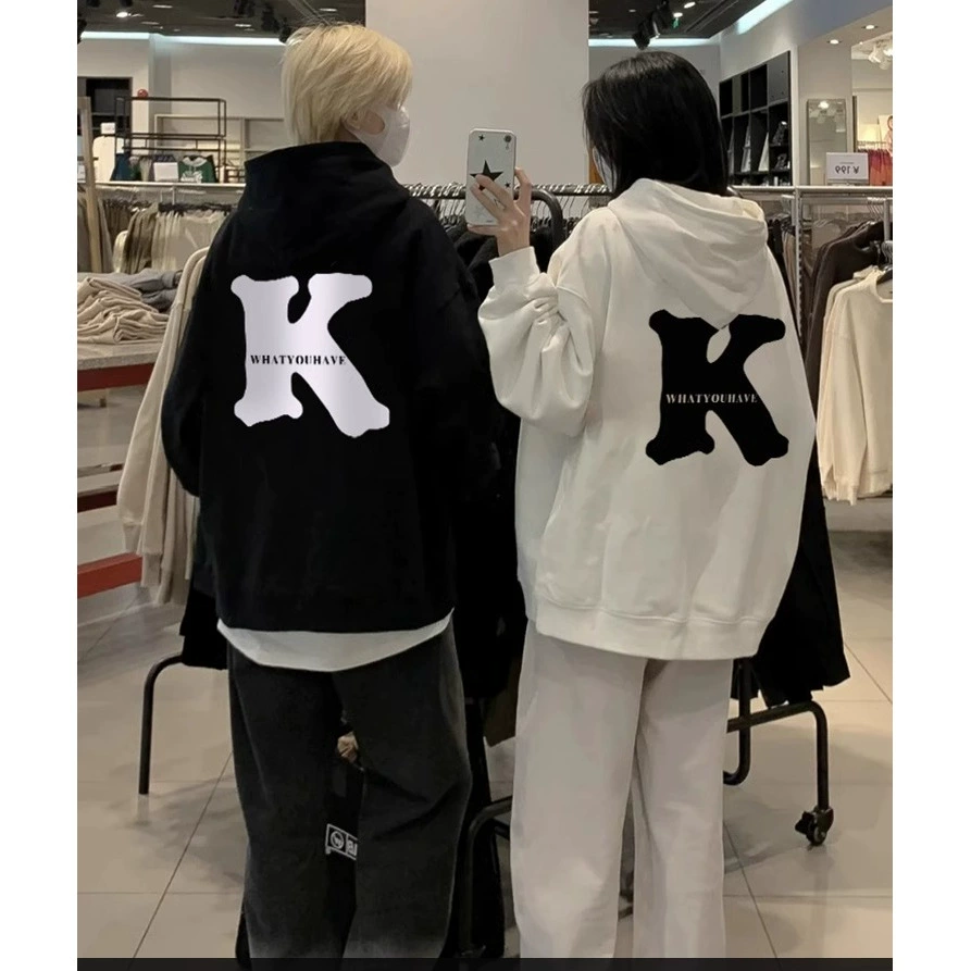 Специальный буквенный костюм для пары с капюшоном свитера осень-зима 2024 новый стиль ранней весной утолщенная одежда прилив