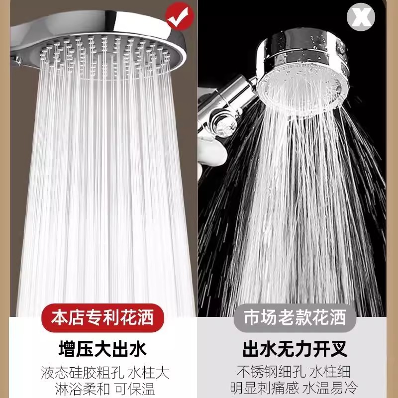 Extra coarse hole shower head with large water outlet