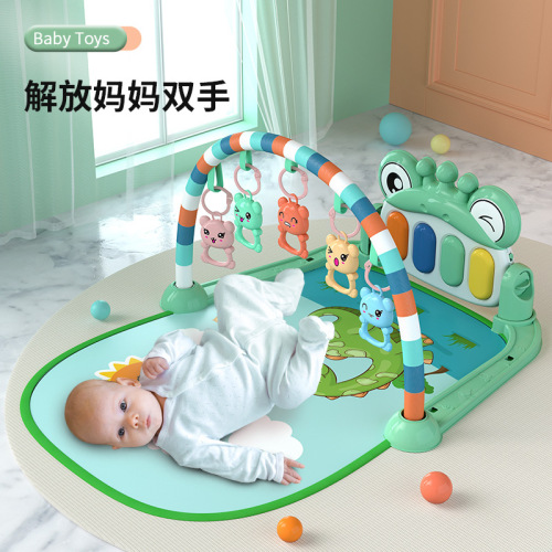 Cross-border toys 0-1 year old baby music fitness stand newborn music pedal children's educational early education toys