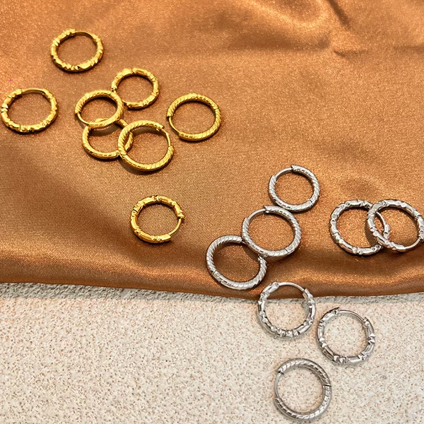 European and American 18K Gold Titanium Steel Earrings Accessible Luxury Fashion Simple High-End Earrings Non-Fading Stainless Steel Jewelry Wholesale