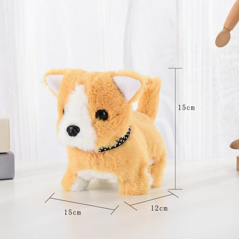 子供のおもちゃの犬は歩くときに赤ちゃんを呼ぶことができますシミュレーション電気ぬいぐるみ子犬かわいいペット男の子と女の子のギフト|undefined