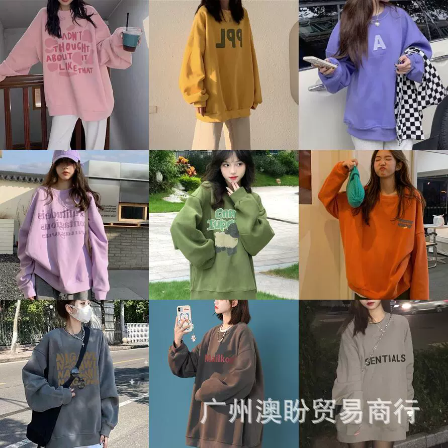 Суперпопулярная американская толстовка с капюшоном для женщин, осень-зима 2024, новая модель с круглым вырезом, свободного кроя, больших размеров