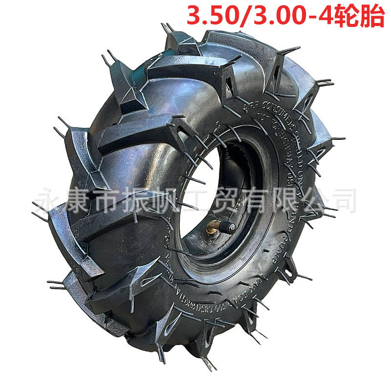 3.00-4 Manual agrícola micro-cultivadora en forma de herringe neumático pequeño tubo exterior de kart 3.50-4 tubo interior y exterior de tubo interior inflable