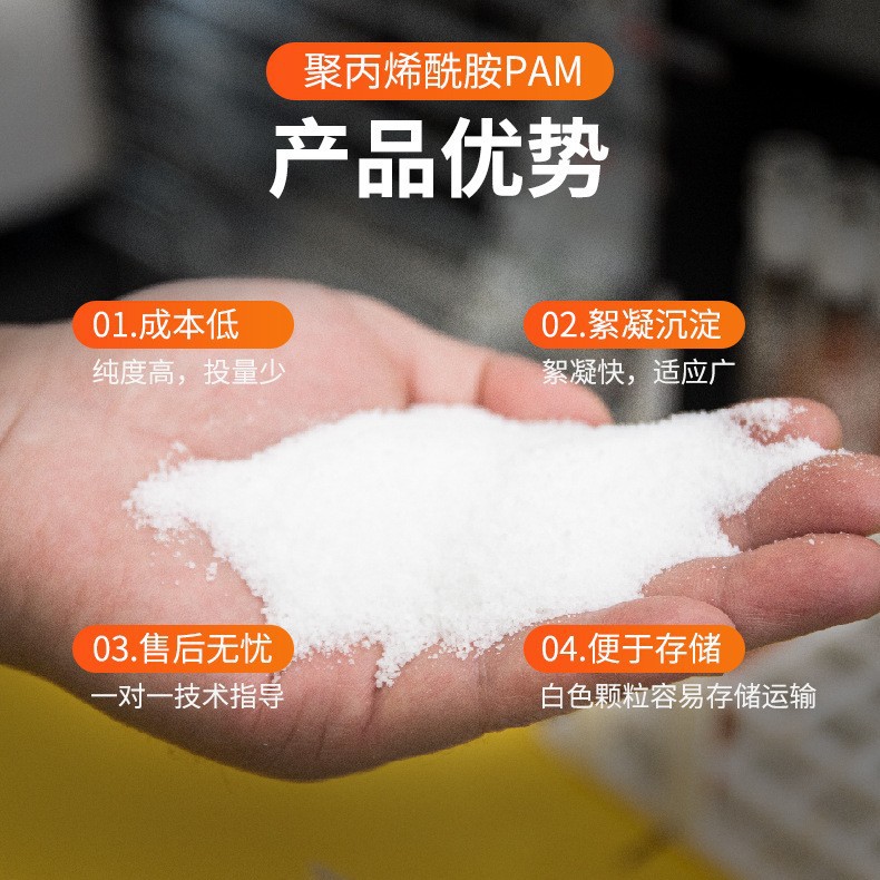 聚丙烯酰胺 阳阴离子PAM高分子干粉水解水溶性工业型污水絮凝剂
