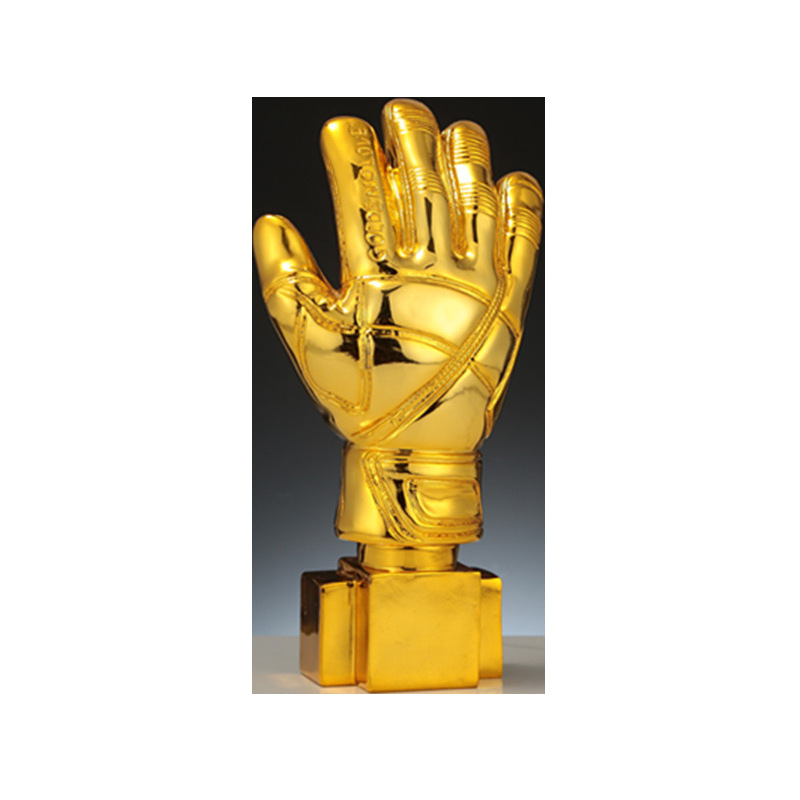 Copa de Europa Trofeo de portero de fútbol Guantes de oro Tirador de portero Trofeo de pelota de oro Partido de resina Trofeo de fútbol grabado