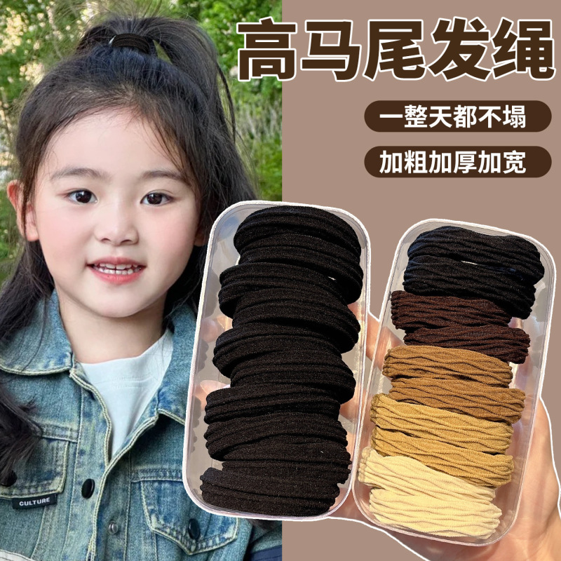 韩国无接缝高弹力橡皮筋女扎头发绳丸子头发圈马尾可爱不伤发头绳|undefined