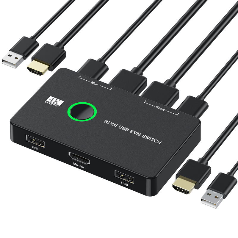 USB/HDMI/KVM switch for 2 computers sharing keyboard mouse printer HD monitor USB/HDMI/KVM switch for 2 computers sharing keyboard mouse printer HD monitor