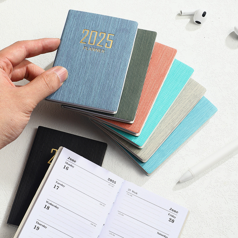Transfronterizo 2024 a7 Calendario en inglés 2025 Creative Little Pocket Notebook Comercio exterior Bloc de notas de Amazon
