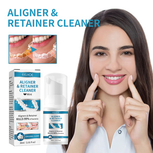 Eelhoe Denture Cleaner Oral Cleaning Care Fresh Breath Cleans Tartar Stains Whitening Dentures