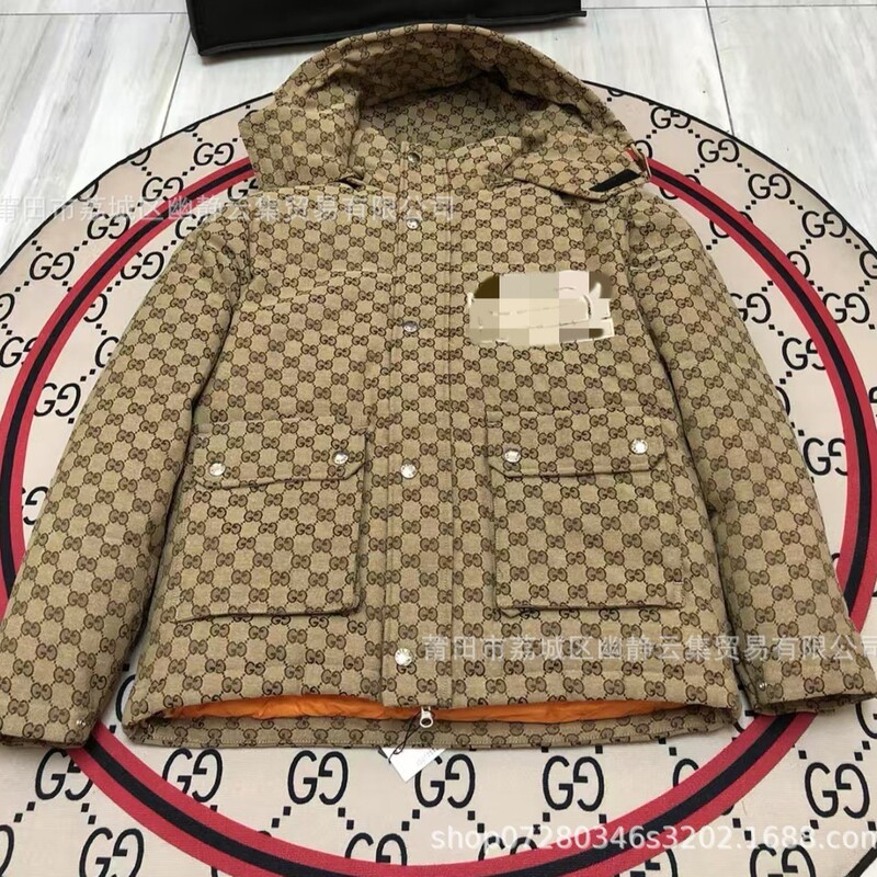 2025 New Model Beijia Tnf Collaboration Vintage down Jacket with Printed Embroidery, Warm and Fashionable Unisex Trendy Coat High-End