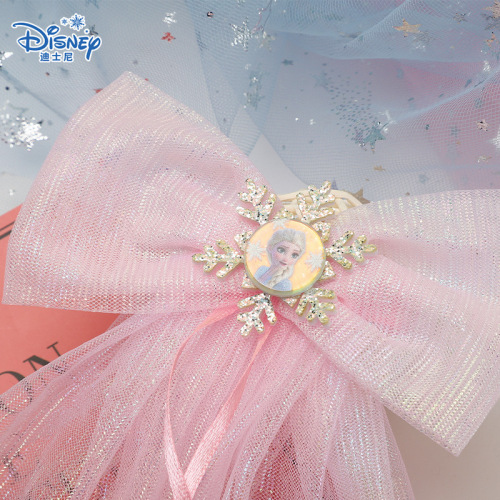 Disney Children's Hair Accessories Frozen Elsa Hair Clip Girls Baby Cute Headwear Head Scarf