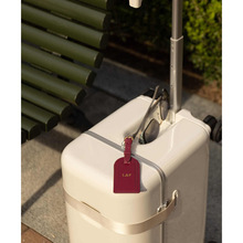 头层牛皮行李牌纯色烫金字母logo旅行团礼品行李箱托运标签挂牌