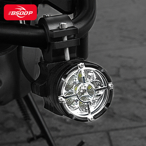 BSDDP wholesale motorcycle headlamp 9-bead barrel waterproof modified external 6-bead strong spotlight LED long-beam headlight